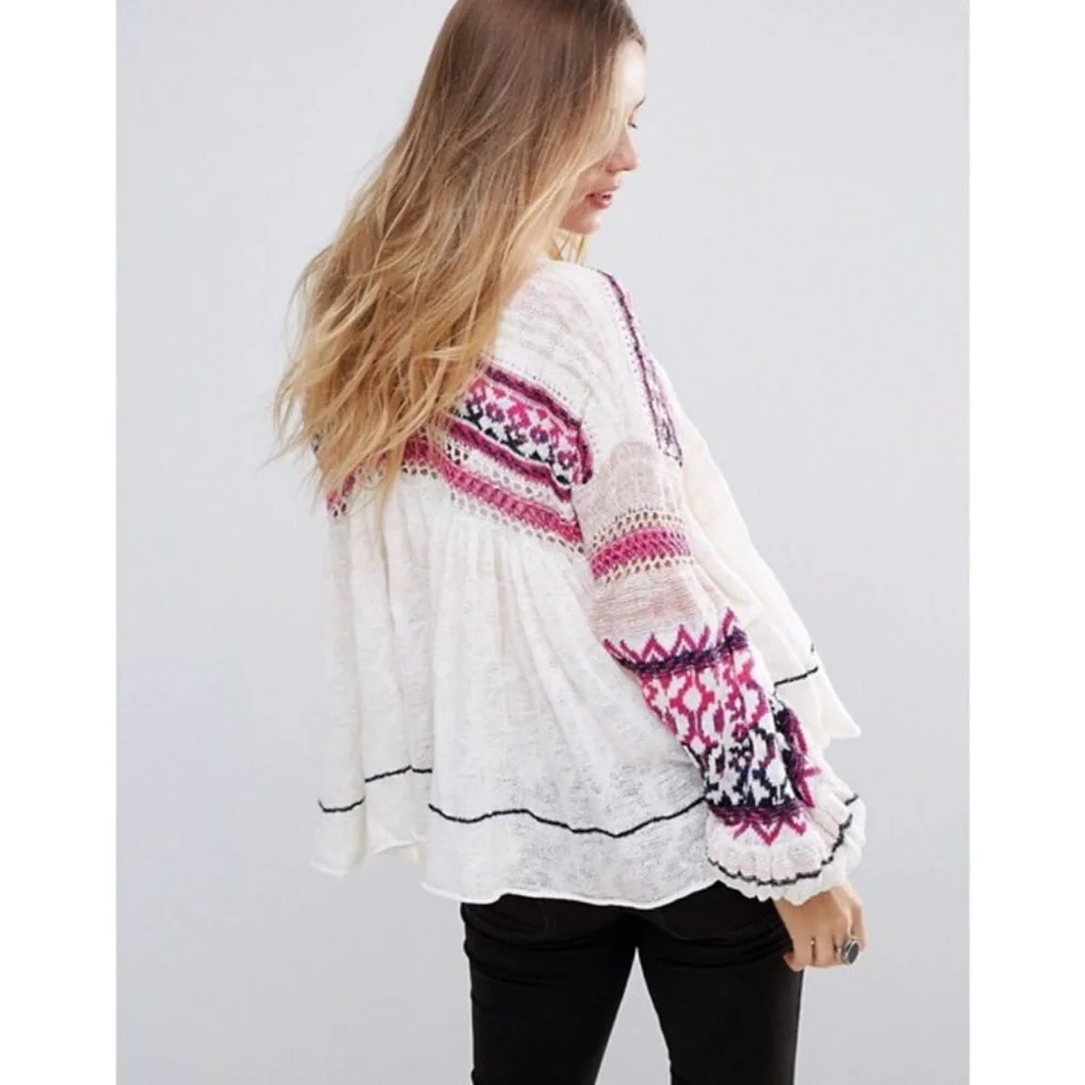 Free People Bell Sleeve Knit Cardi